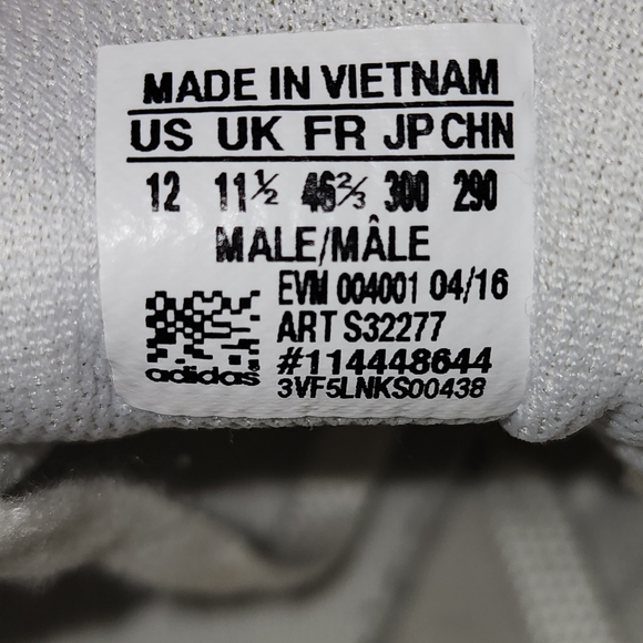 Adidas Men's white shoes sz 12 - Picture 5 of 7